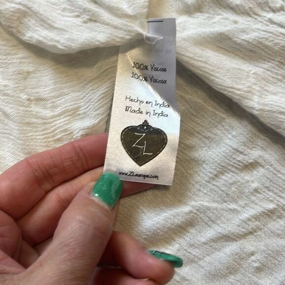 Z&L gold and white palm tree swimsuit cover up size S - Picture 11 of 13